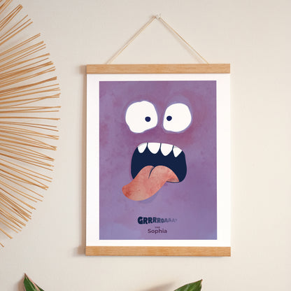 Poster Objekte Porträt Lila Monster foto N° 1