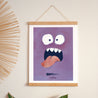 Poster Objekte Porträt Lila Monster foto N° 1