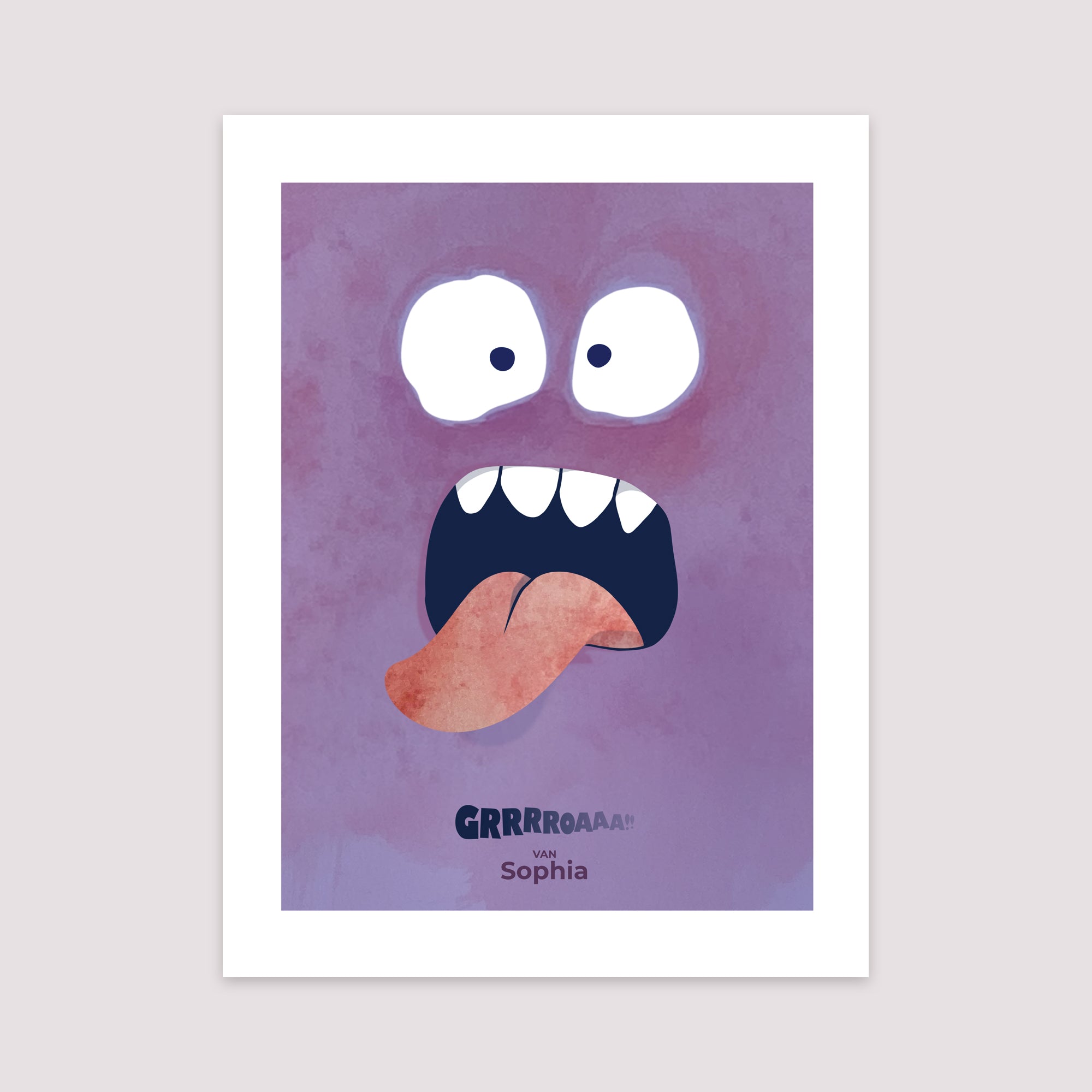 Poster Objekte Porträt Lila Monster foto N° 2