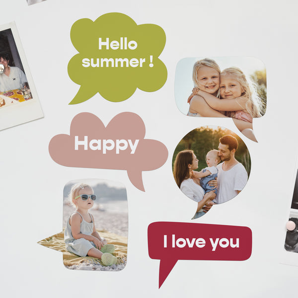 Fotoabzug Foto's Pack von 6 Blasenmagneten Speech bubbles foto