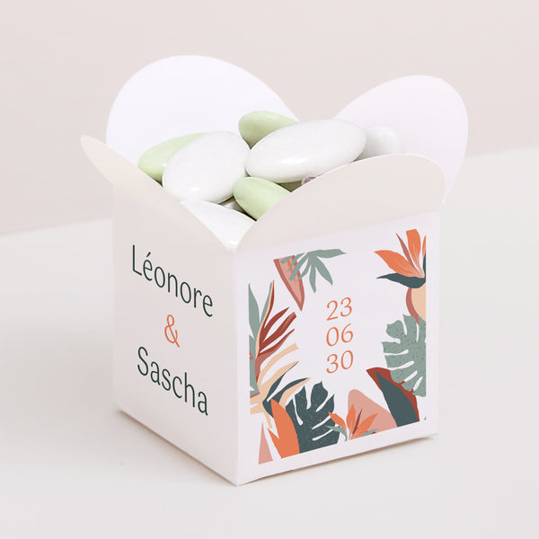 Geschenkbox Hochzeit Schmetterlingsöffnung Tropische Liebe foto
