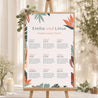 Sitzplan Hochzeit Porträt 60 x 90 cm Tropische Liebe foto N° 1