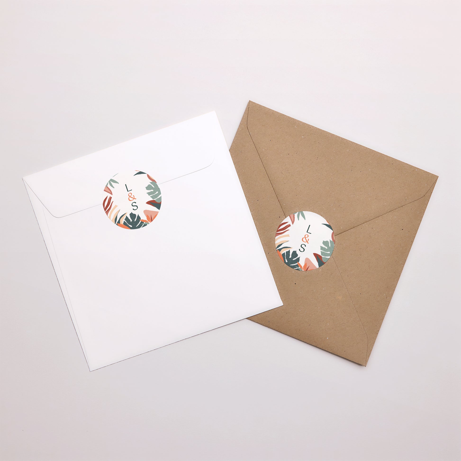Sticker Hochzeit Rund Tropische Liebe foto N° 4