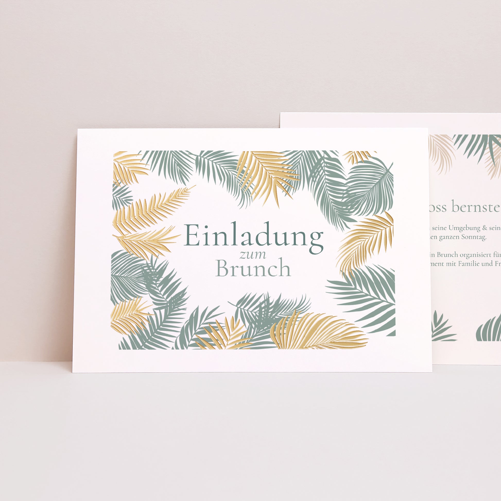 Einladungskarte Hochzeit Landschaft Tropischer Palmenbaum foto N° 1