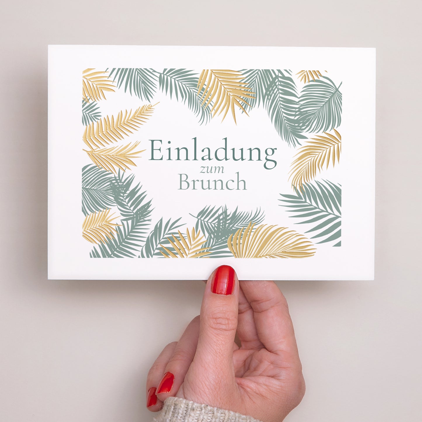 Einladungskarte Hochzeit Landschaft Tropischer Palmenbaum foto N° 2