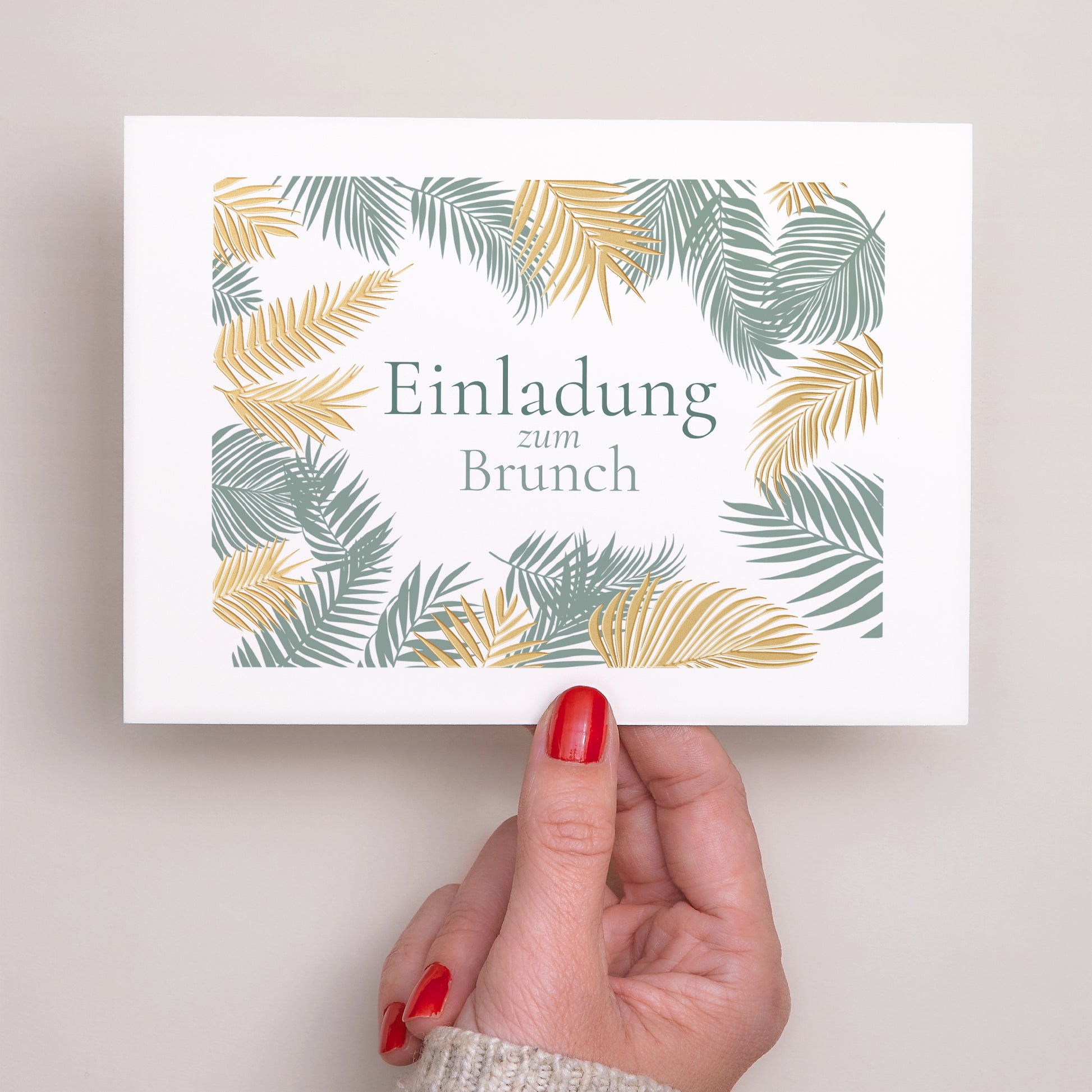 Einladungskarte Hochzeit Landschaft Tropischer Palmenbaum foto N° 2
