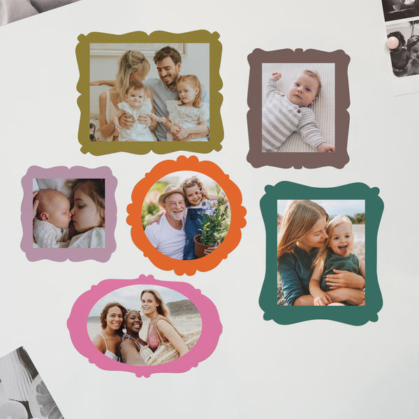 Fotoabzug Foto's Set von 6 Magnetrahmen Bunte Rahmen foto