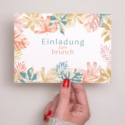 Einladungskarte Hochzeit Landschaft Tropisches Schablone foto N° 2