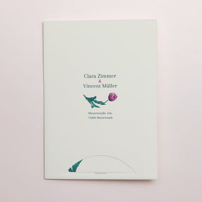 Hochzeitseinladung Hülle für 2 Karten Exotic flowers foto N° 4