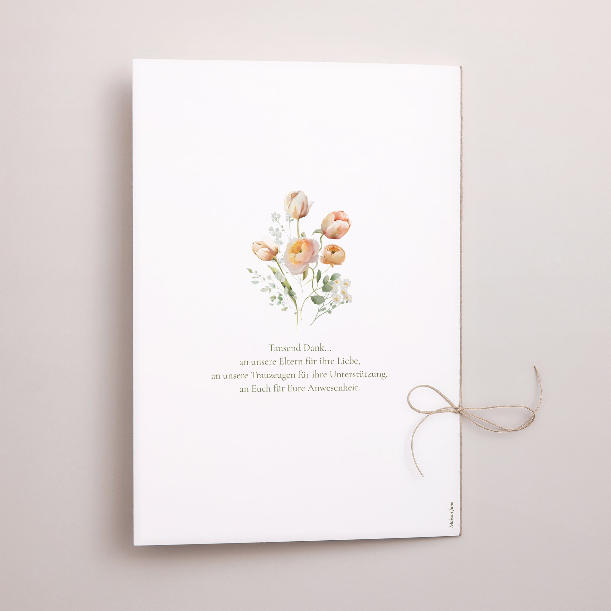 Kirchenheft Hochzeit Doppelflügel Romantische Blumen foto N° 3