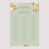 Sitzplan Hochzeit Porträt 60 x 90 cm Romantische Blumen foto N° 2