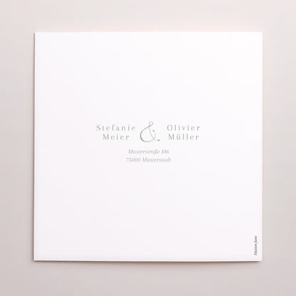 Hochzeitseinladung Doppelflügelfenster wassergrün foto N° 3