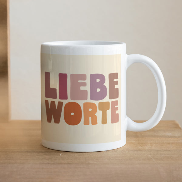 Tasse Objekte Weiß Süße Worte foto