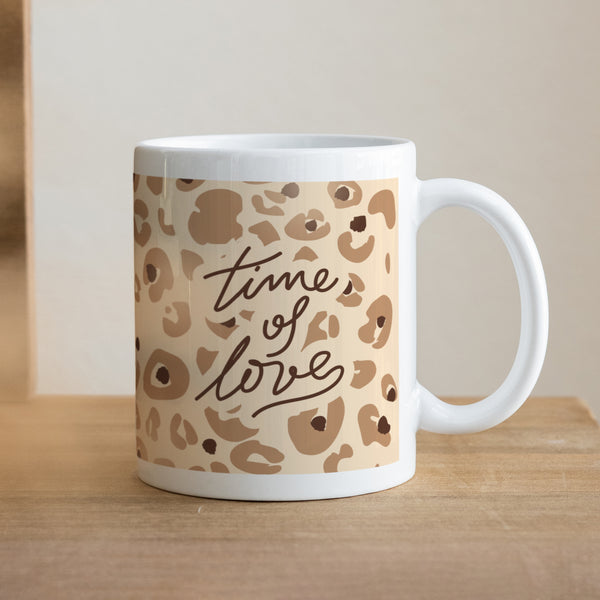 Tasse Objekte Weiß Zeit der Liebe Leopard foto