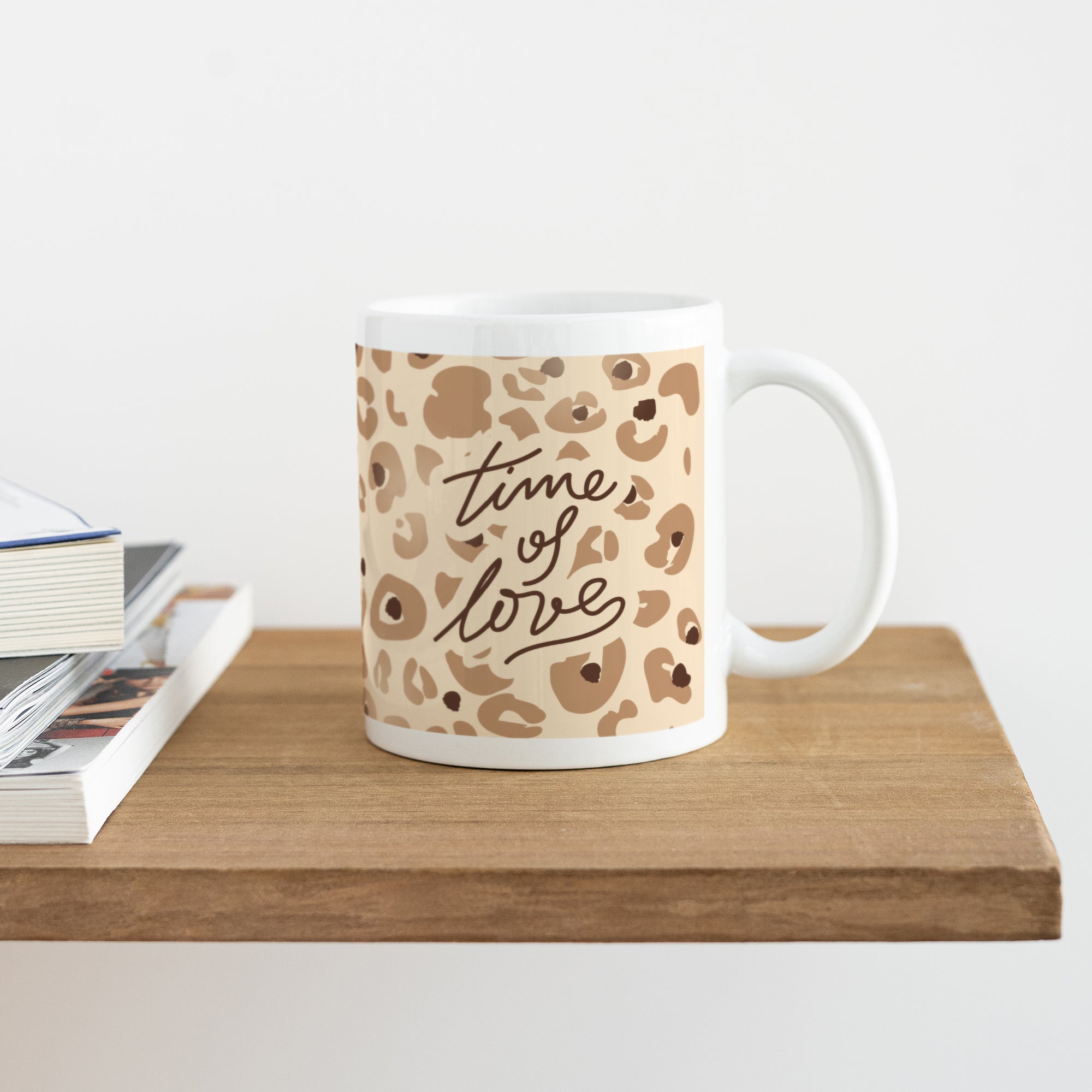 Tasse Objekte Weiß Zeit der Liebe Leopard foto N° 4