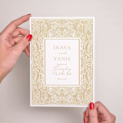 Hochzeitseinladung Porträt Orientalischer Chic foto N° 2