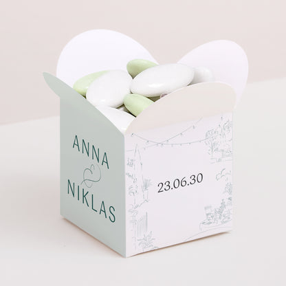 Geschenkbox Hochzeit Schmetterlingsöffnung Das Gebiet der Aufklärung foto N° 1