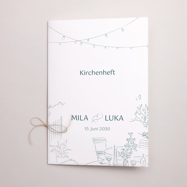 Kirchenheft Hochzeit Doppelflügel Das Gebiet der Aufklärung foto