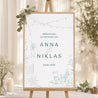 Begrüßungstafel Hochzeit Porträt 60 x 90 cm Das Gebiet der Aufklärung foto N° 1