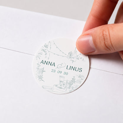 Sticker Hochzeit Rund Das Gebiet der Aufklärung foto N° 1
