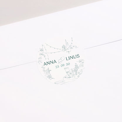 Sticker Hochzeit Rund Das Gebiet der Aufklärung foto N° 2