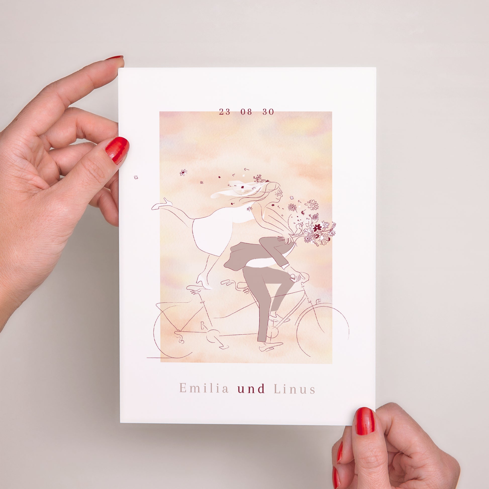Hochzeitseinladung Porträt Tandem foto N° 2
