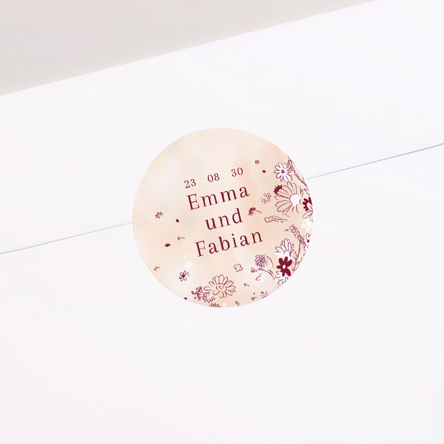 Sticker Hochzeit Rund Tandem foto N° 2