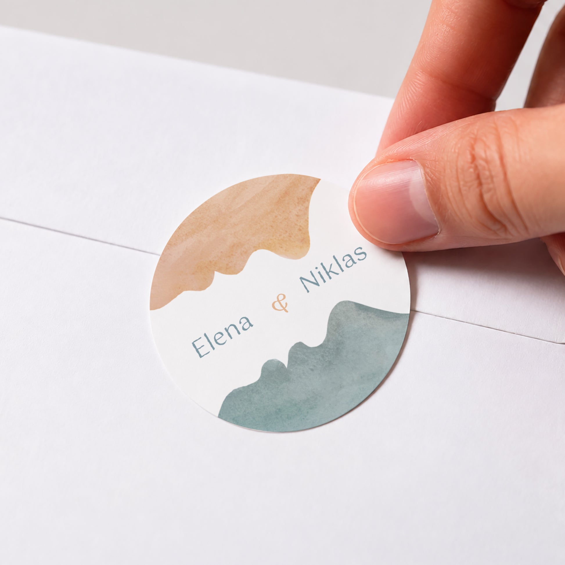Sticker Hochzeit Rund Silhouetten foto N° 1