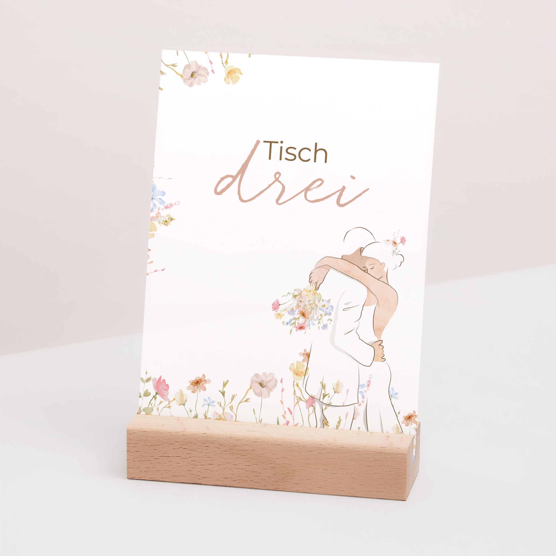 Tischnummern Hochzeit Rechteck Liebeselend foto N° 3