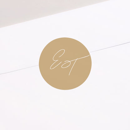 Sticker Hochzeit Rund goldenes Laub II foto N° 2