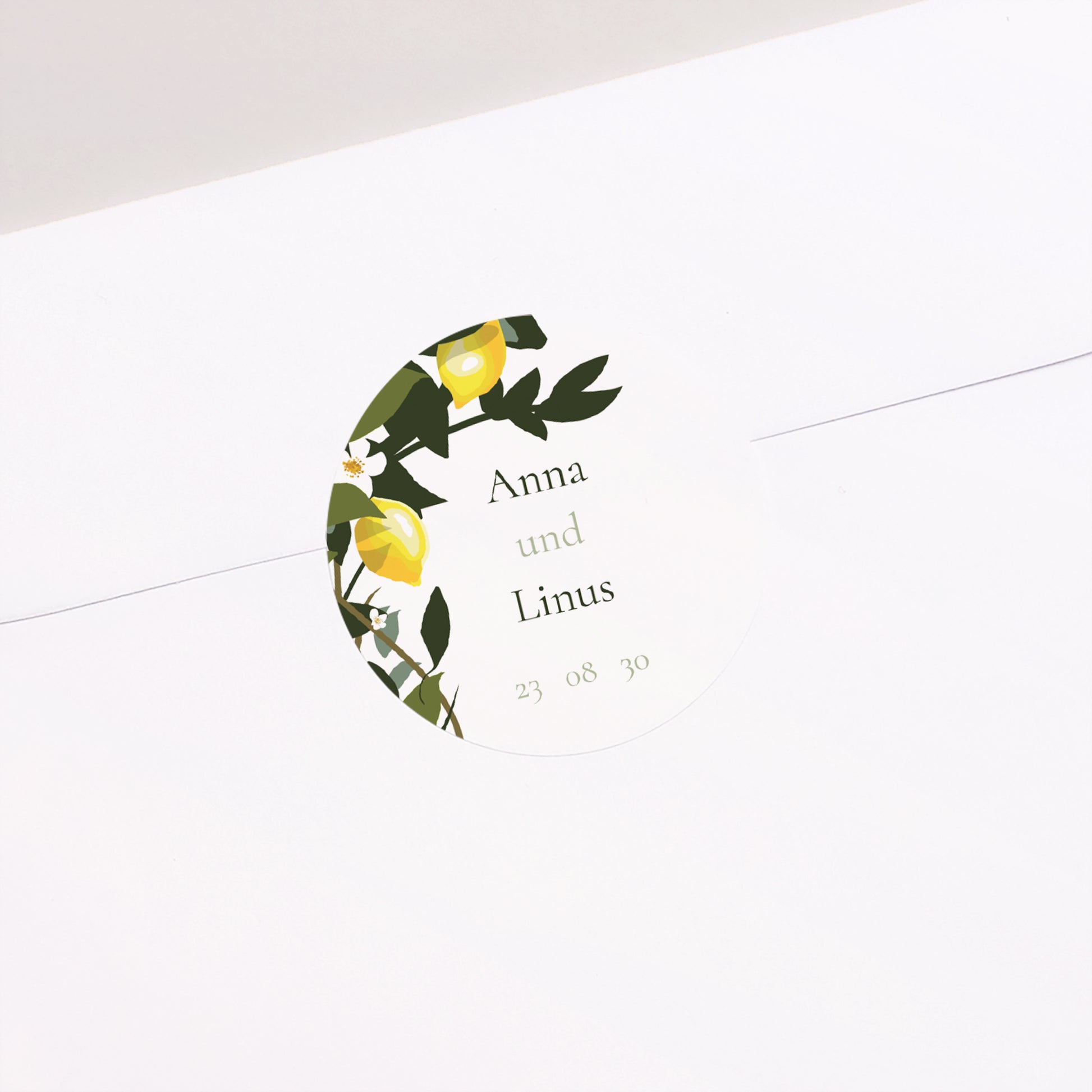 Sticker Hochzeit Rund Unter den Zitronenbäumen foto N° 2