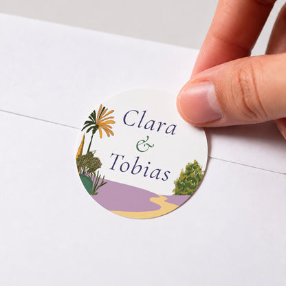 Sticker Hochzeit Rund Flaneure foto N° 1