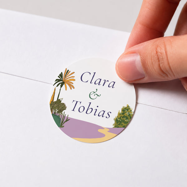 Sticker Hochzeit Rund Flaneure foto
