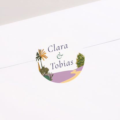Sticker Hochzeit Rund Flaneure foto N° 2