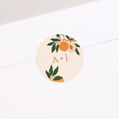 Sticker Hochzeit Rund Unter den Aprikosenbäumen foto N° 2
