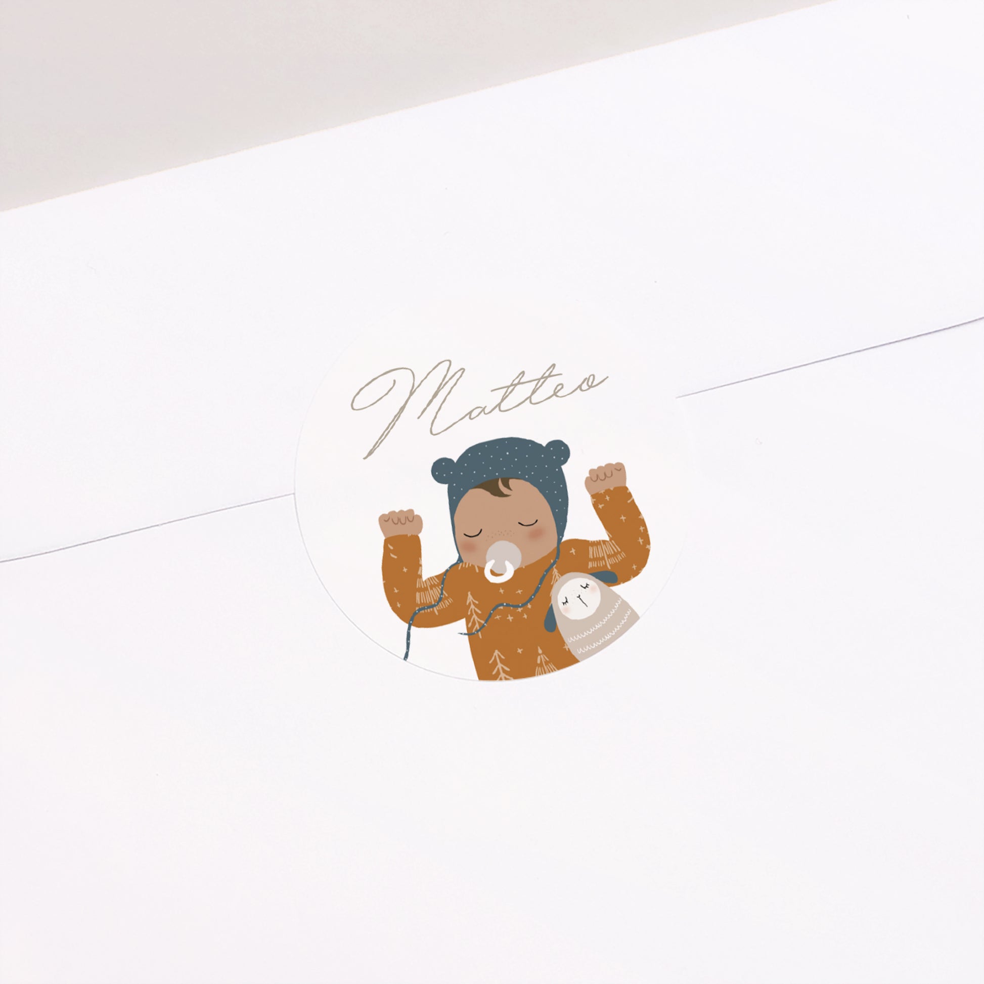 Sticker Geburt Rund Der schönste Baby - Junge foto N° 2