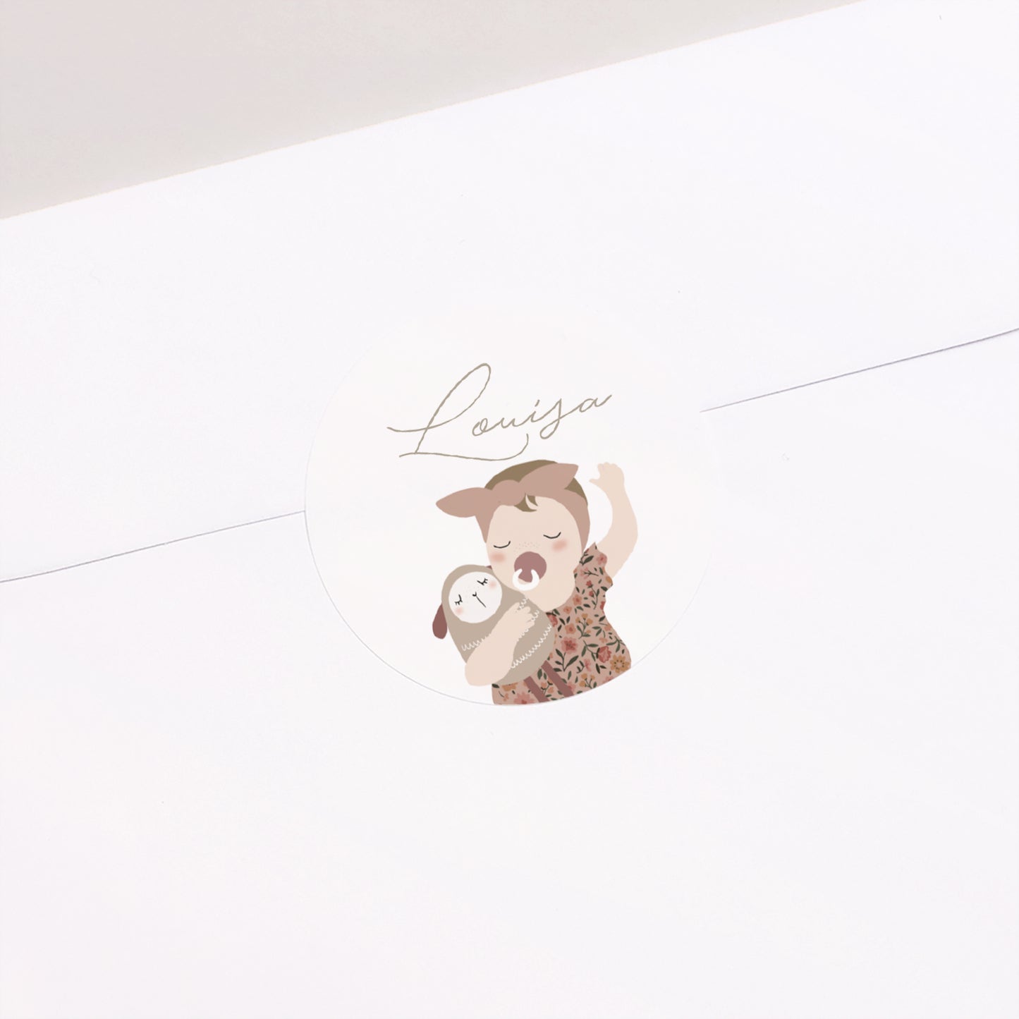 Sticker Geburt Rund Das schönste Baby - Mädchen foto N° 2