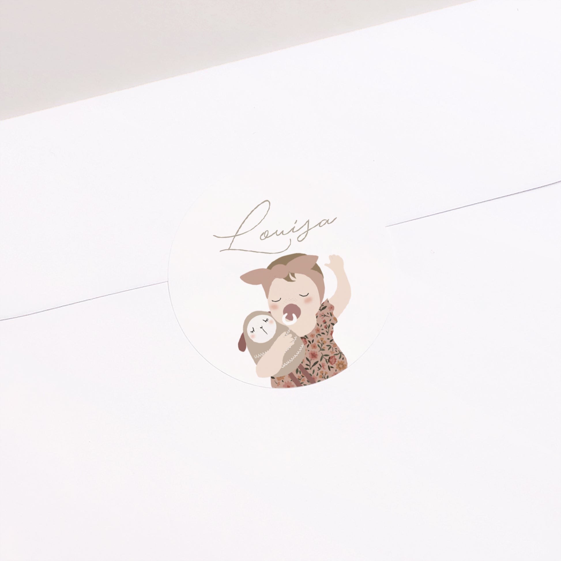 Sticker Geburt Rund Das schönste Baby - Mädchen foto N° 2