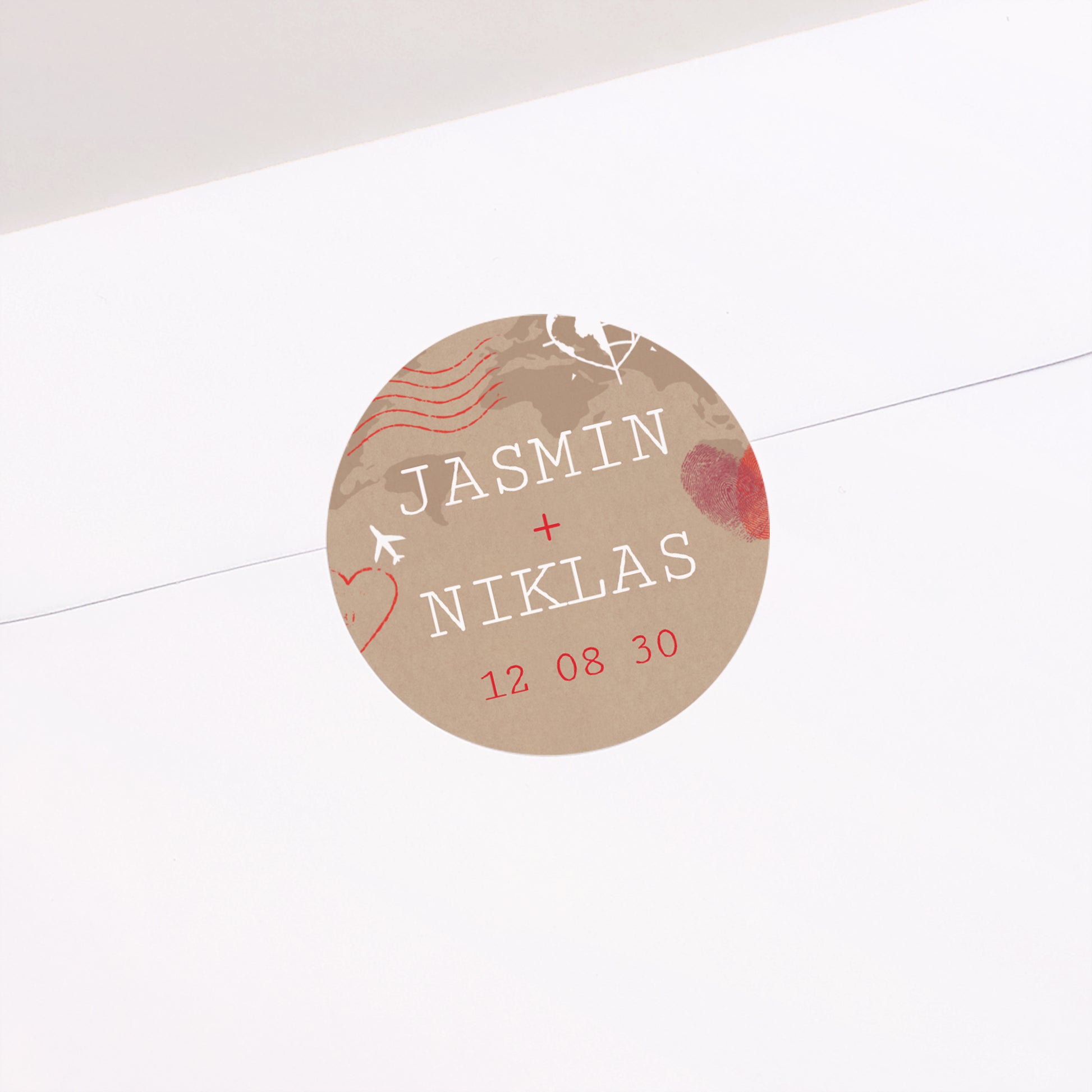 Sticker Hochzeit Rund Heiratsausweis foto N° 2