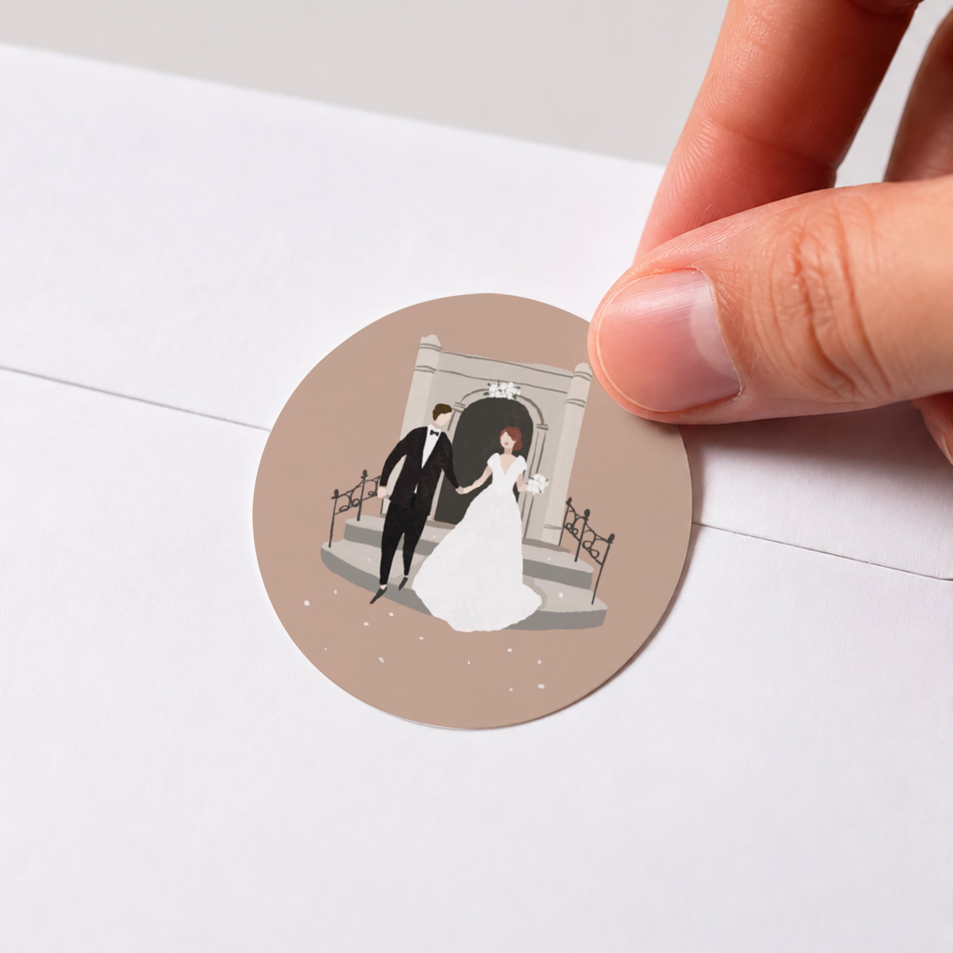 Sticker Hochzeit Rund Sie haben ja gesagt. foto N° 1
