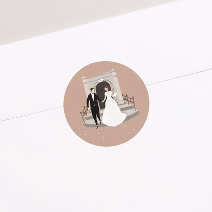 Sticker Hochzeit Rund Sie haben ja gesagt. foto N° 2