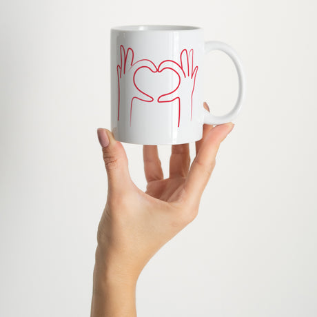 Tasse Objekte Weiß Hände der Liebe