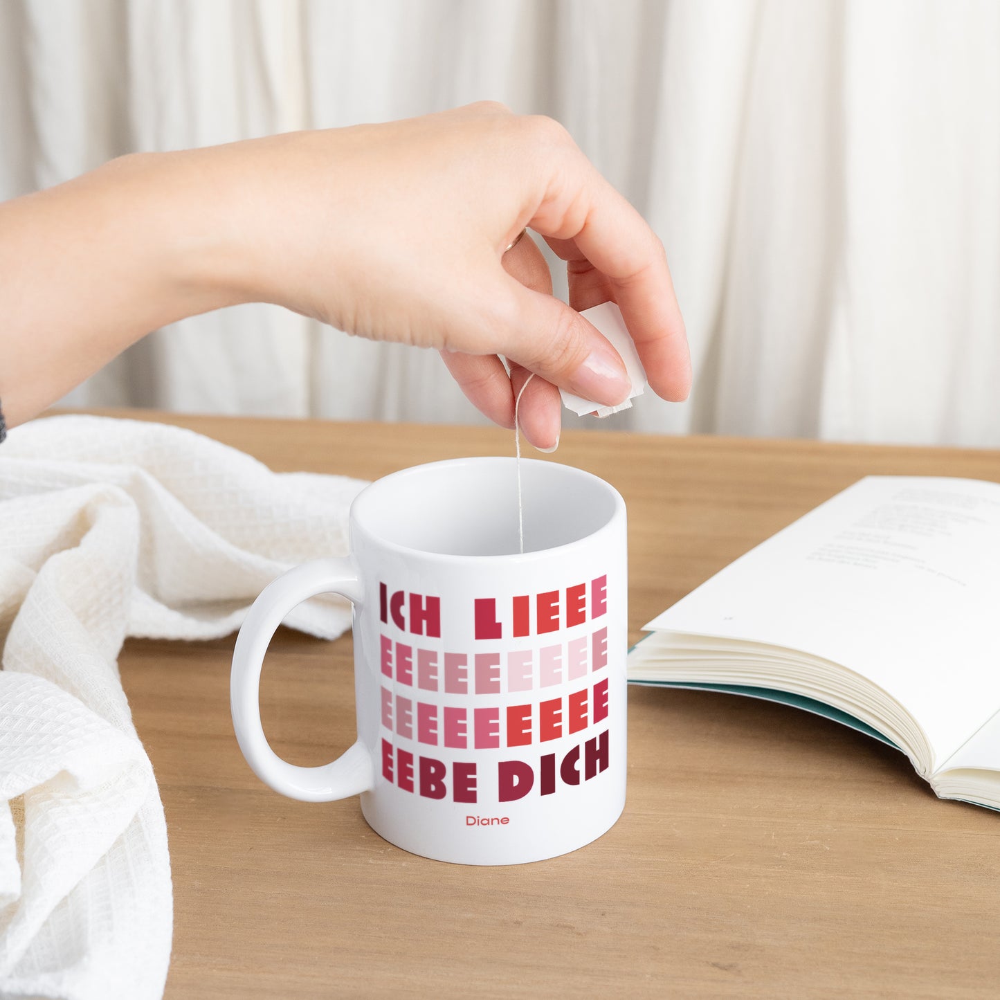 Tasse Objekte Weiß Ich liebe dich foto N° 3