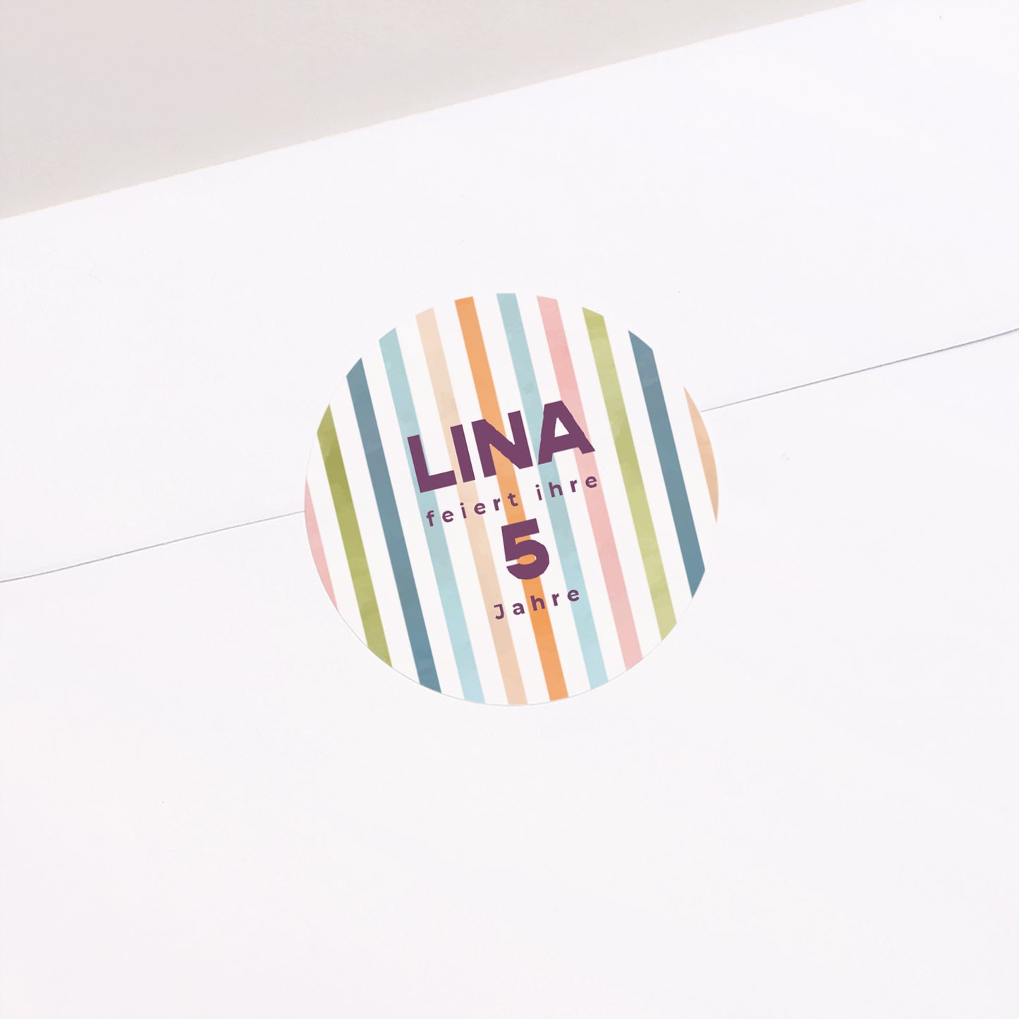 Sticker Kindergeburtstag Rund Rainbow of colour foto N° 2