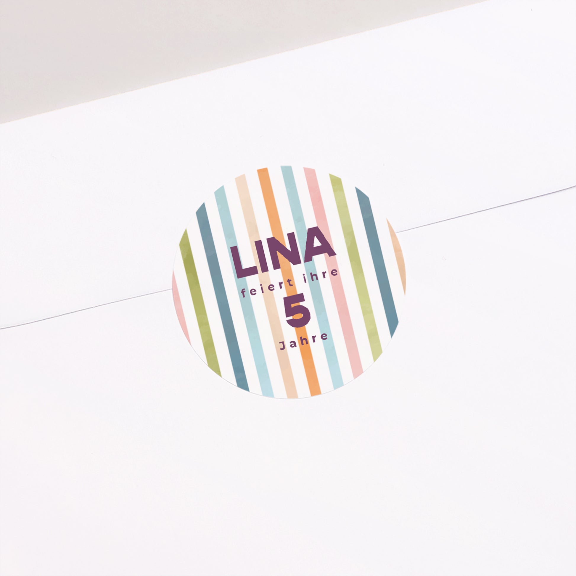 Sticker Kindergeburtstag Rund Rainbow of colour foto N° 2