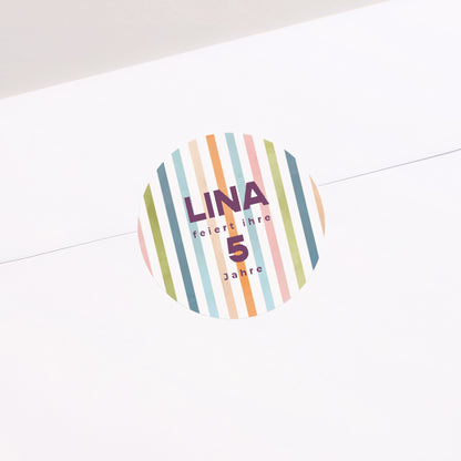 Sticker Kindergeburtstag Rund Rainbow of colour foto N° 2