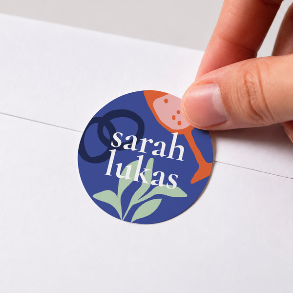 Sticker Hochzeit Rund Gute Zeit foto