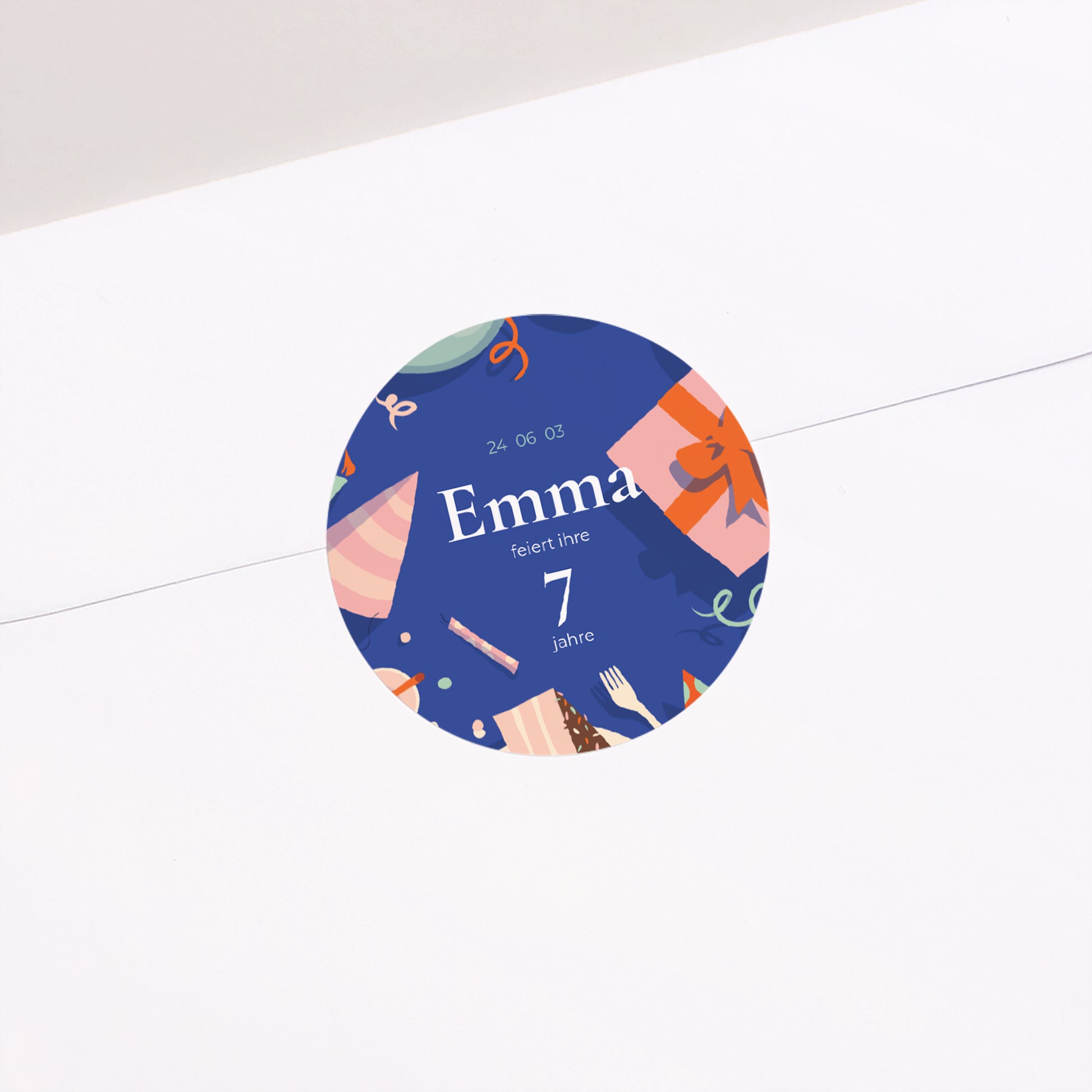Sticker Kindergeburtstag Rund Willkommen zur Feier foto N° 2