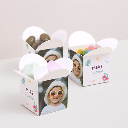 Mitgebsel-Box Kindergeburtstag Schmetterlingsöffnung Die kleine Meerjungfrau foto N° 3