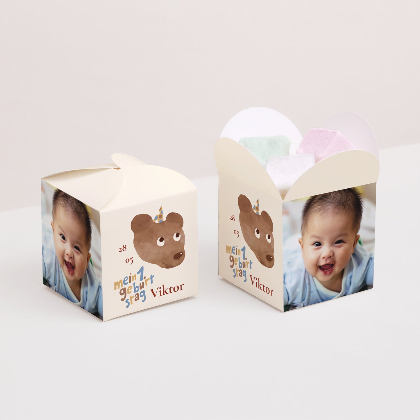 Mitgebsel-Box Kindergeburtstag Schmetterlingsöffnung Geburtstag Bär foto N° 2